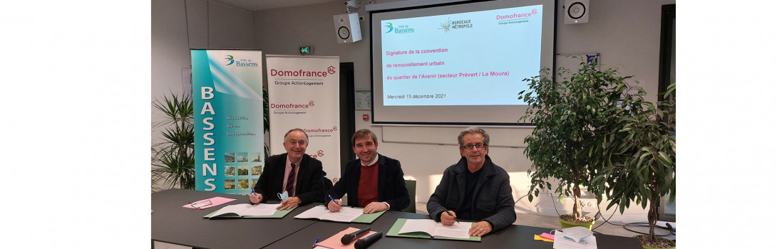 Signature d'une convention de renouvellement urbain du quartier de l'Avenir à Bassens !